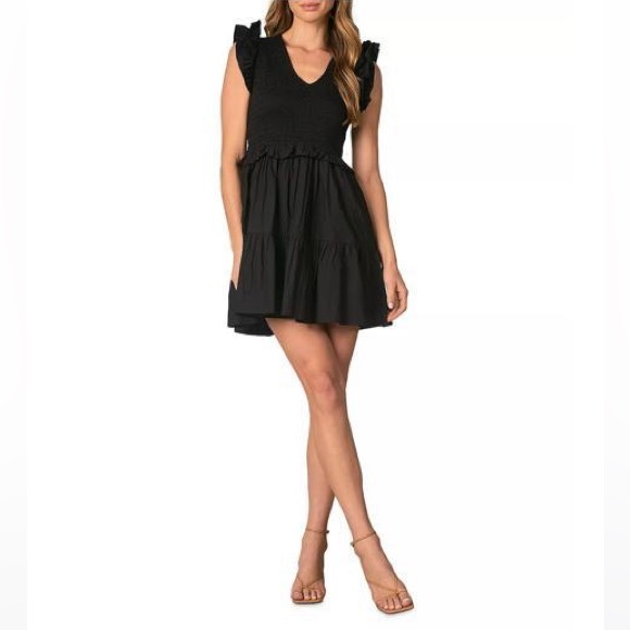 ELAN***Ruched Black Dress***Small $118 - Picture 4 of 4